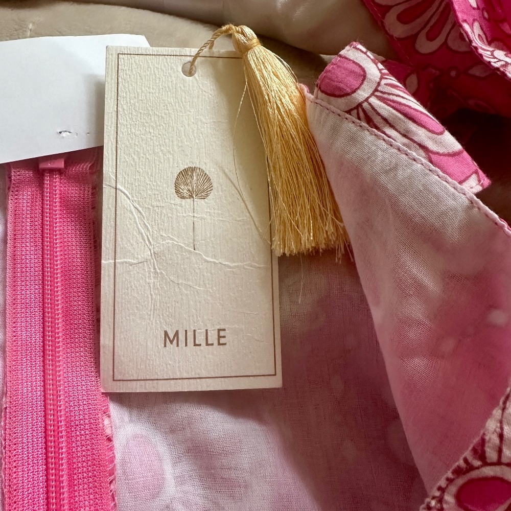 🌸Mille Kiara Pink Daisy Tiered Floral Mini Dress - XS- Extra Small - NWT🌸 - Picture 7 of 8
